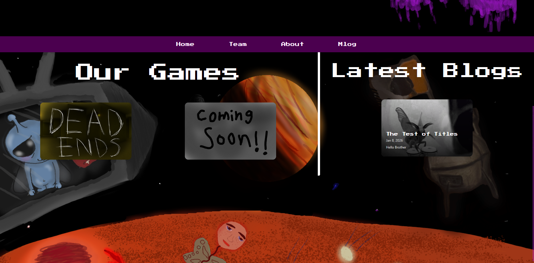 Moth Jelly Studios website preview